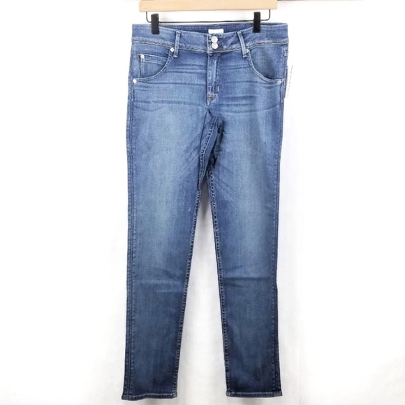 NWT Hudson Jeans Womens 32 Blue Collin Mid-Rise Skinny Plus-Size - Picture 1 of 6